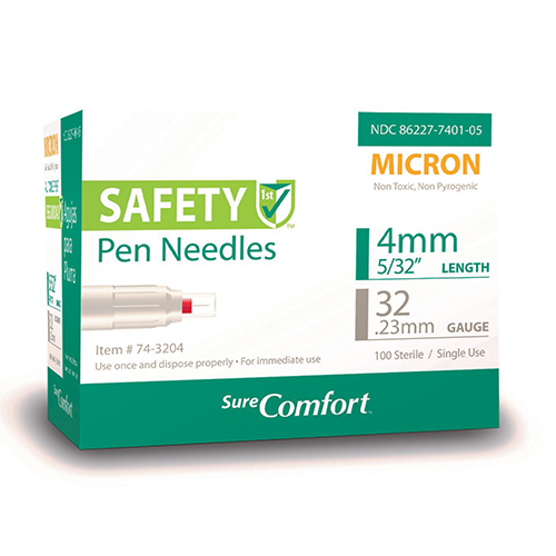 MediVena ONE-CARE Pen Needles 32G x 4 mm (5/32''), 100/bx, Ultra -Thin for Comfortable Insulin Injection : Health & Household