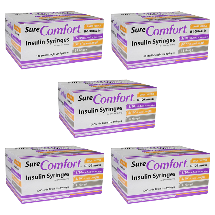 Easy Comfort Insulin Syringes - 32G 1 cc 5/16 100/bx