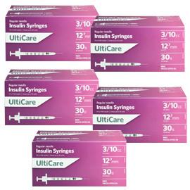 Ulticare Insulin Syringe 30g X 1/2, 1/2 Ml - 100 ct
