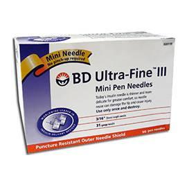 MedtFine Insulin Pen Needles 31G 8mm (5/16) 200 Pieces (2x100)
