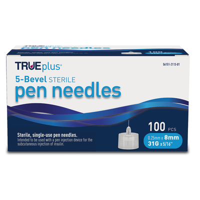 Simpli Universal Pen Needles 31G 8MM Short Box of 90