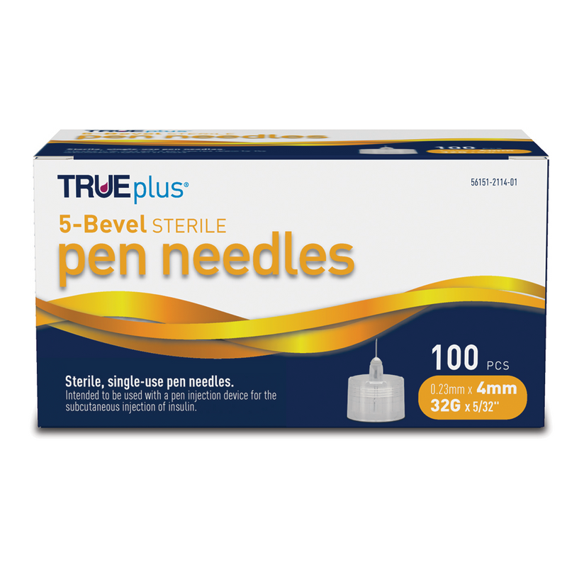 TRUEplus Pen Needles - 32G 4mm 100/bx