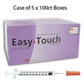  EasyTouch U-100 Insulin Syringe with Needle, 29G 1cc 1/2-Inch  (12.7mm), Box of 100 : Health & Household