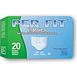 Prevail Per-Fit Protective Underwear, Medium Sold By Bag of 20